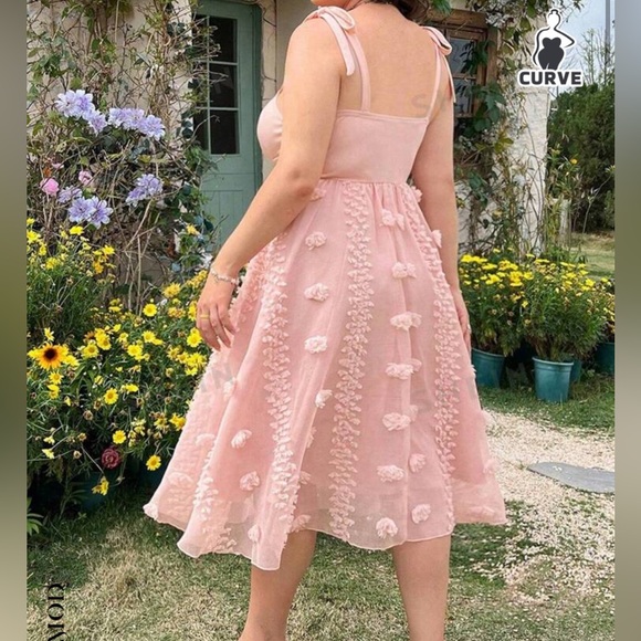 SHEIN pink floral sundress size XL - Picture 3 of 4